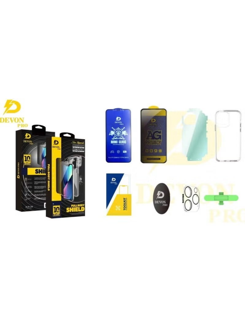 Devon iPhone 12 Pro Protection (Privacy Case) 10-in-1 Package [iPhone Protection Package] The strongest complete protection for your phone ever - Image 2